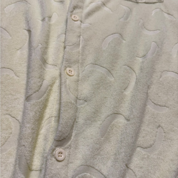 🌼 IML Isaac Morris Pastel Yellow Textured Short Sleeve Button Up Shirt XL 🌼 - Picture 3 of 4